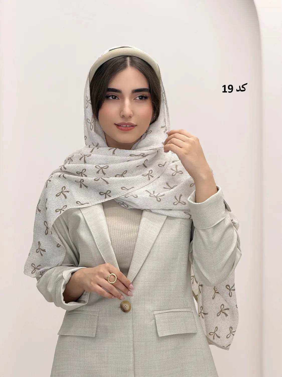 6854-شال نیلوفر